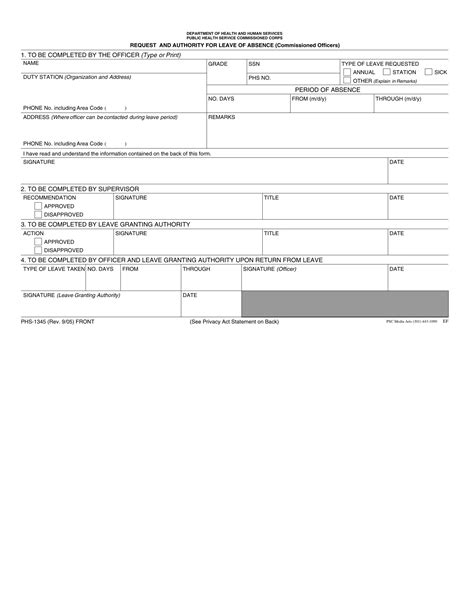 Phs Form Fill Out Printable Pdf Forms Online