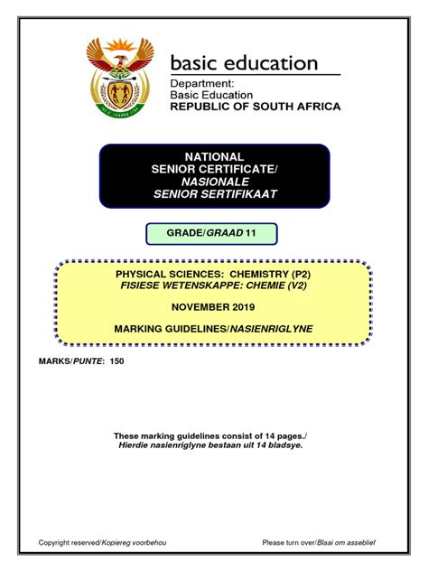 FISIESE WETENSKAPPE V2 MEMO GR.11 NOV | PDF