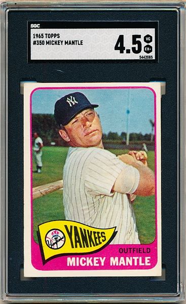 Lot Detail Topps Baseball Mickey Mantle Yankees Sgc