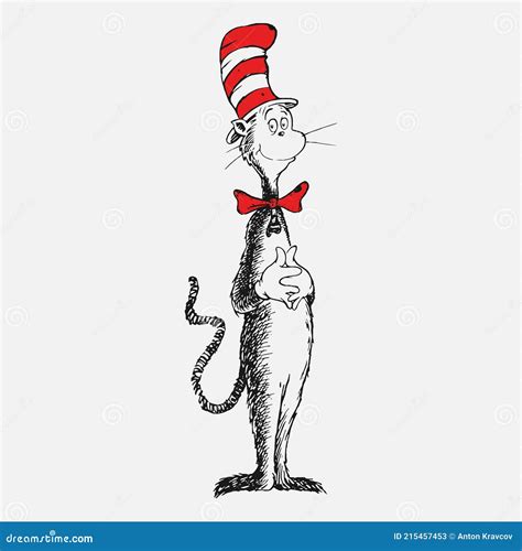 Dr Seuss Cat In The Hat Hat Mustaches Editorial Stock Photo