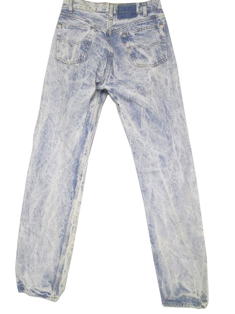 Levis Eighties Vintage Pants 80s Levis Mens Light Blue Acid Wash