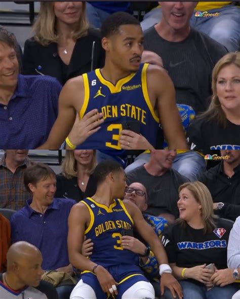 Nba Memes On Twitter Jordan Poole Really Thought He Was Sitting On A Baddie S Lap 😅