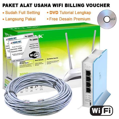 Jual Paket Lengkap Usaha Wifi Hotspot Sistem Voucher Siap Pakai Di