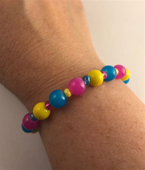 Pansexual Bracelet Lgbtq Gay Jewelry Pride Flag Bracelet Etsy Uk