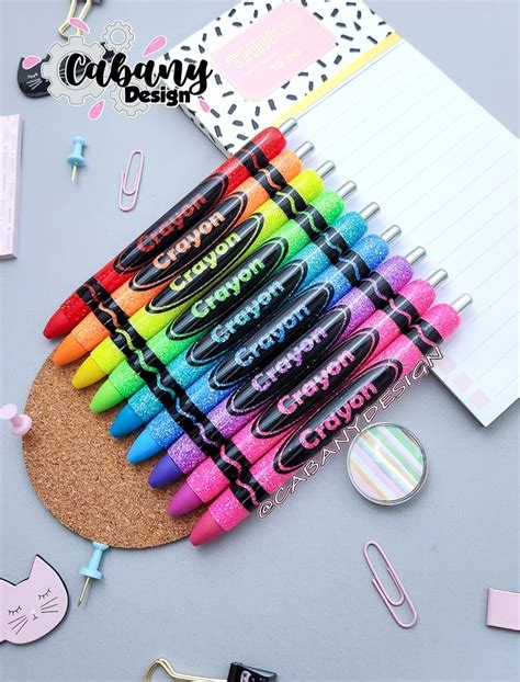 Crayon Pen Crayon Glitter Pens Glitter Pen Teacher T Teacher