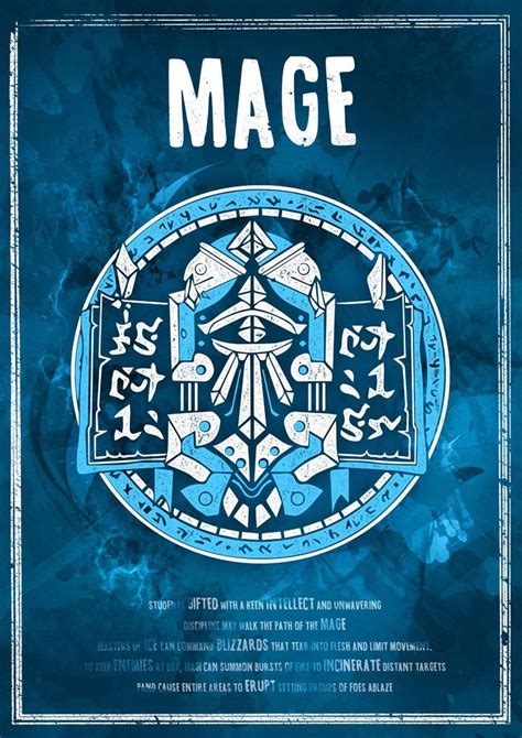 World Of Warcraft Mage Class Symbol Printposter World Of Warcraft