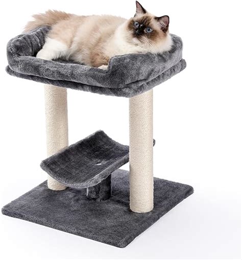 Petepela Cat Tree Small Cat Scratching Post Cat Scratcher With Large