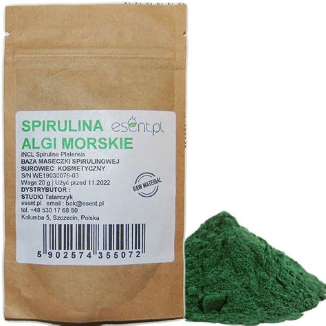 Spirulina W Proszku Naturalne Algi Morskie Esent 20g Sklep EMPIK