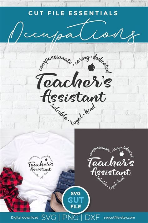 Teachers Assistant Svg Teachers Assistant Svg Etsy Teacher Assistant Teacher Assistant