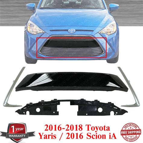 Front Bumper Grille Assembly Kit For 2016 2018 Toyota Yaris 2016