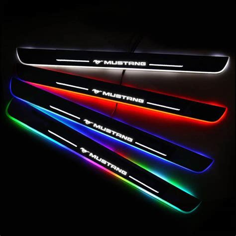 Illuminated Ford Mustang Led Door Sill Pro Lights Carledlogo