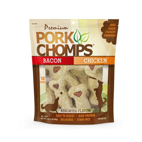 Premium Pork Chomps Assorted Flavors Crunchy Bone Dog Treats Customer