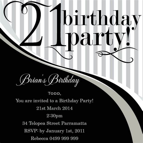 21st Birthday Invitation Templates Free Printable | Template.vercel.app