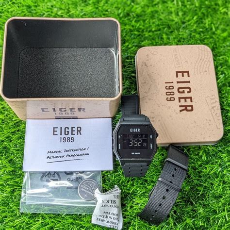 JAM TANGAN EIGER PROVO BLACK Fesyen Pria Jam Tangan Di Carousell