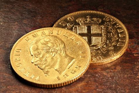 Italian gold coins stock image. Image of pension, haven - 99536863