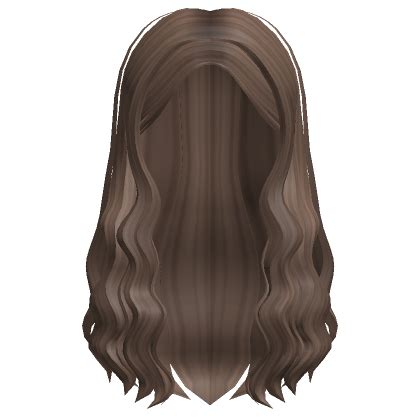 Cheveux longs ondulés doux (brun) - Roblox