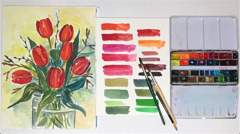 Impressionistische Tulpen Mit Aquarell Malen Anf Nger Mit