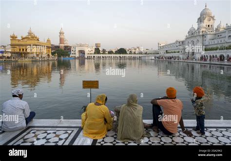 The Golden Temple Sri Harmandir Sahib Gurdwara And Sarovar Pool Of