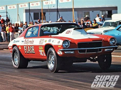 California Flash Super Stock Camaro Drag Racing Cars Vintage Muscle