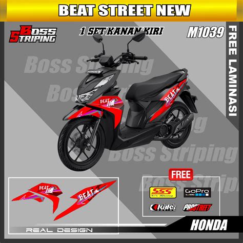 Jual STIKER MOTOR STRIPING BEAT NEW DELUXE 2020 2021 2022 M1039