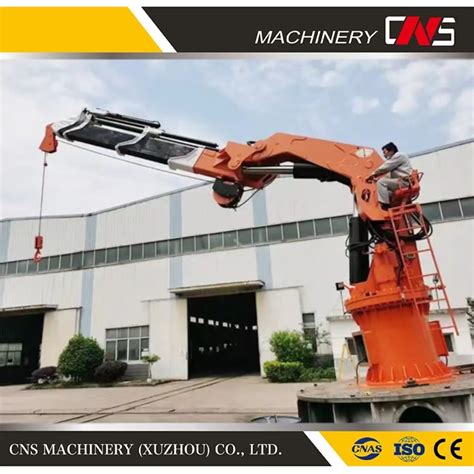 High Quality 10 Ton Hydraulic Marine Folding Arm Crane Deck Mounted