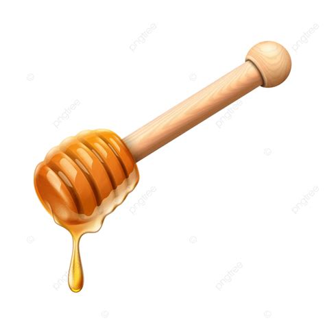 A Honey Dripping From A Wooden Stick