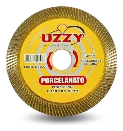 Disco Diamantado Corte Fino Porcelanato Uzzy 106mm Cor Amarelo