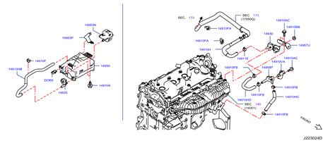 Nissan Altima Evaporative Emissions System Lines 14912 5NA0A