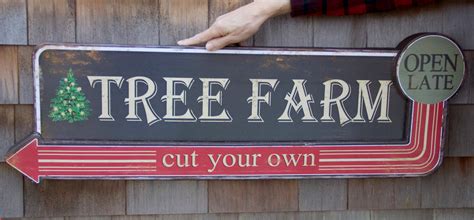 Tree Farm - Cut Your Own Christmas Tree Sign - TheHolidayBarn.com