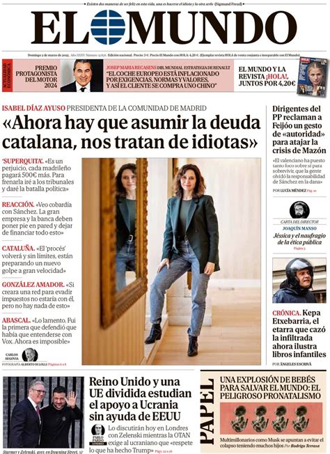 Details El Mundo - Today's Front Page, 02/03/2025 Guide