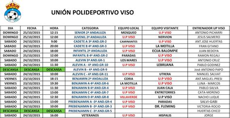 Up Viso Blog Cuadrante De Partidos Fin Se Semana