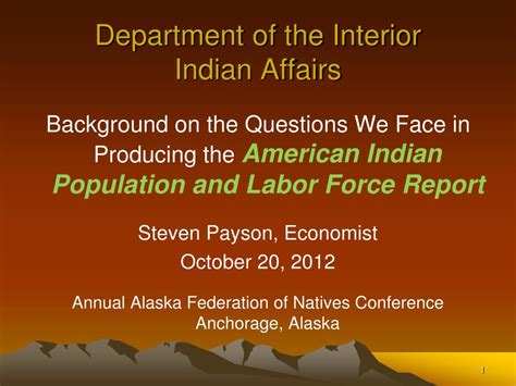 Ppt Department Of The Interior Indian Affairs Powerpoint Presentation