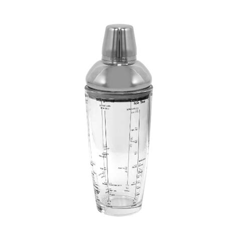 Cocktail shaker with recipes, made from glass, 700 ml - Zokura ...