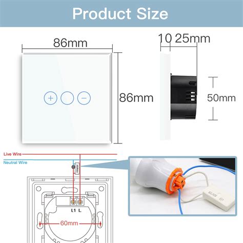 Bseed Eu Standard Touch Sensor Dimmer Switch 1gang 1way Crystal Glass Bseedswitch