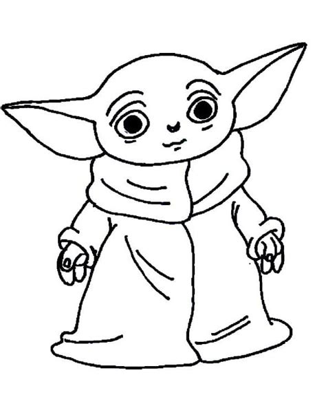 Dibujos De Baby Yoda Para Colorear Imprime Gratis