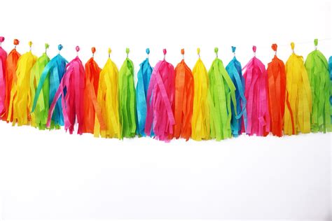 Rainbow Tassel Garland Tassel Banner Rainbow Banner Etsy