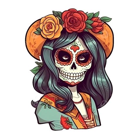 D A Mexicano De Los Muertos Dibujos Animados Flor Ilustraci N Png