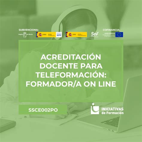 Curso gratuito de SSCE002PO ACREDITACIÓN DOCENTE PARA TELEFORMACIÓN