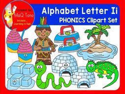 Alphabet Letter Ii Phonics Clipart Set | Teaching Resources