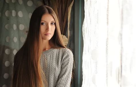 Обои long hair model brunette gorgeous posing beautiful face Photoshoot tanned babe на