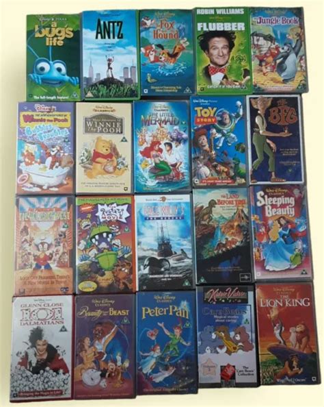 BUNDLE OF 20 USED Classic Walt Disney VHS Films Job Lot Video Tapes