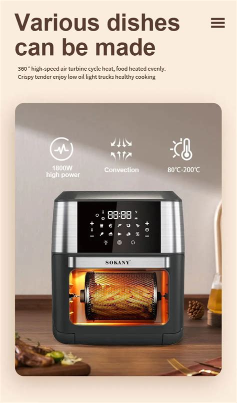 Sokany Product Smart Digital Air Fryers W L Sk Big Air Frier