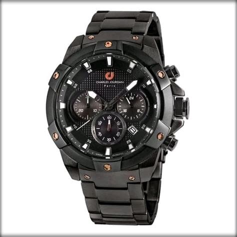 Jual Charles Jourdan Original Cj C All Black Mens Watch