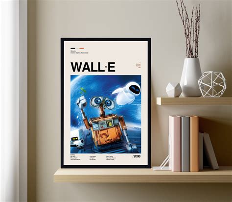 Wall-e Poster, Wall E Movie Poster, Wall E Print, Midcentury Art ...