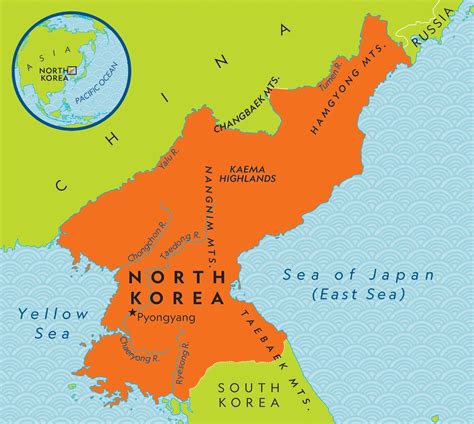 Bản đồ Triều Tiên Bắc Hàn North Korea Map 북한 지도
