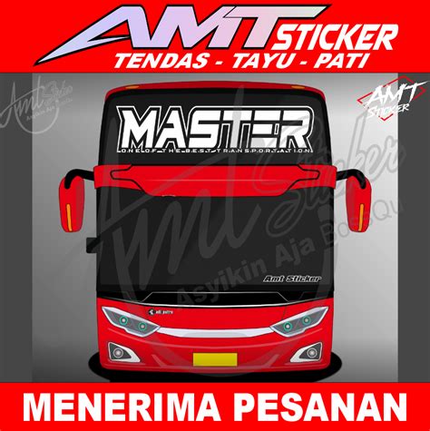 Cutting Stiker Kaca Depan Bus Ukuran 170x40 Cm Lazada Indonesia