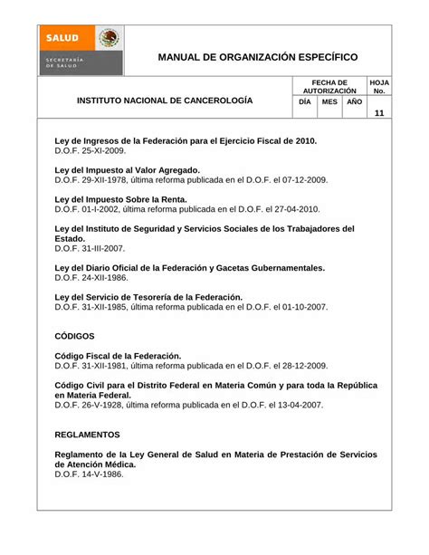 PDF MANUAL DE ORGANIZACIÓN ESPECÍFICO incan mexico org base la