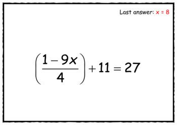 Multistep Equations Scavenger Hunt Game By Mathnohow Tpt