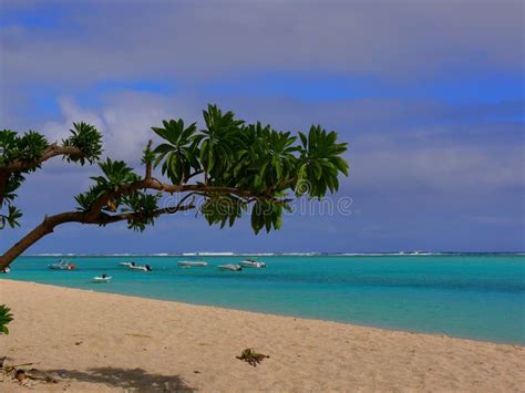 Maurice Island Beach And Turquoise Waters Of Blue Bay Stock Image