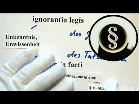 Latein Im Recht Ignorantia Legis Ignorantia Facti Youtube